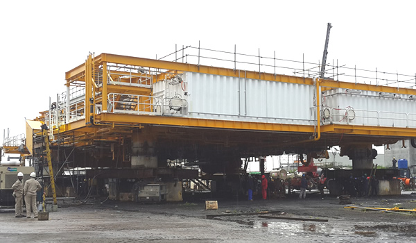 Weighing Of OFON Phase II Spider Deck, Helideck And Jacket