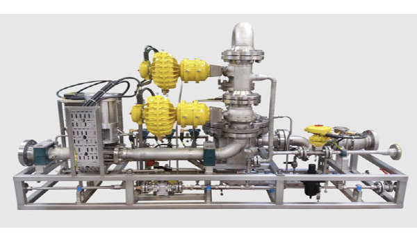 Gas fuel skid with purge for liquid fuel (GE FRAME 6)